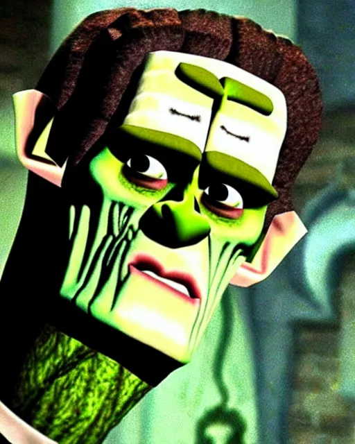 Image similar to beautiful frankenstein, gorgeous frankenstein, handsome frankenstein