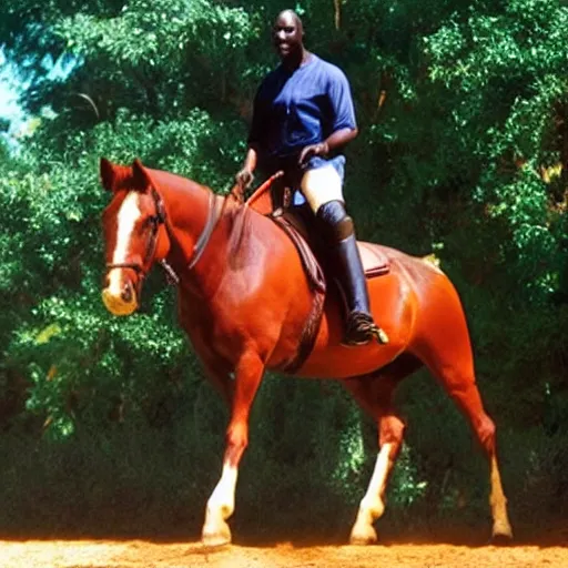 Image similar to michael jordan horseback riding