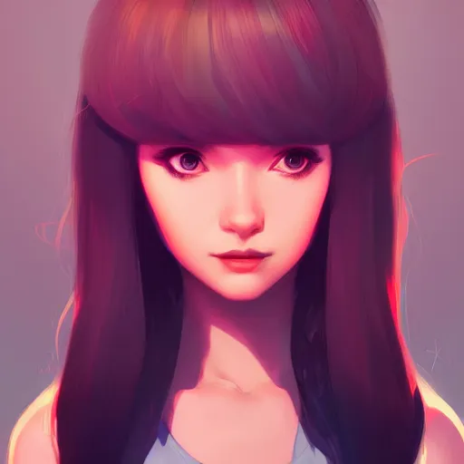 Image similar to portrait of a beautiful alt girl, art by lois van baarle and ross tran and sam yang and ilya kuvshinov and guweiz, digital art, high detail, sharp focus, unreal engine 5, trending on artstation, deviantart, pinterest, 4 k uhd image