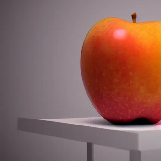 Prompt: an apple ((((((((((orange)))))))))) on a table, digital art, highly detailed, trending on artstation