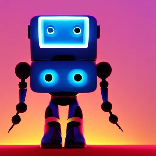 Prompt: Happy Minimalist robot in the shape of a paintbrush, beautiful lighting, sharp, details, hyper-detailed, pixar, 8K