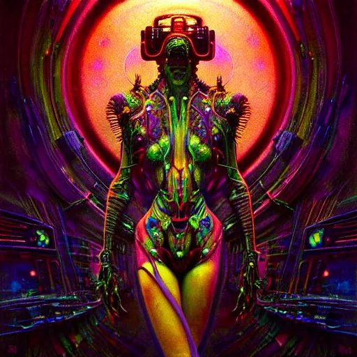 Prompt: extremely psychedelic beautiful brutalist cyborg organism infected by night. intricate, elegant, highly detailed, extremely lifelike photorealistic digital painting, artstation. steichen, gaston bussiere, tom bagshaw, brutalist cyberpunk alphonse mucha, geiger. elegant minimalism. anatomically correct. sharp focus. surreal lush melancholic cosmic hallucination