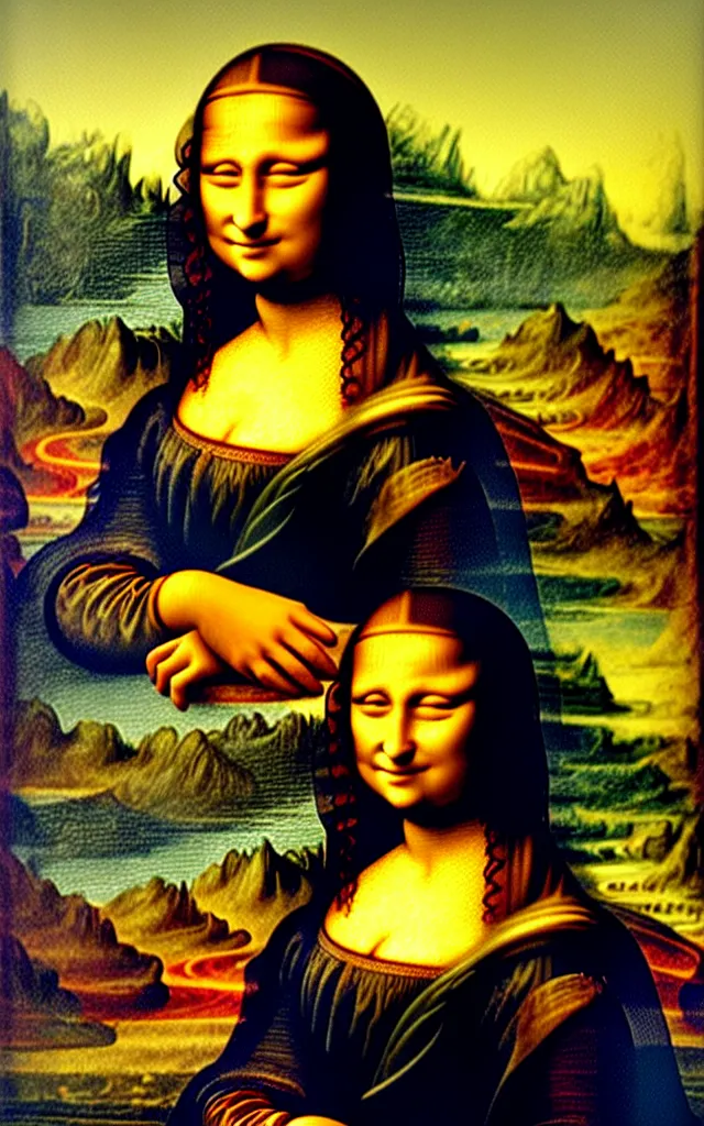 Image similar to the mona lisa as a black woman