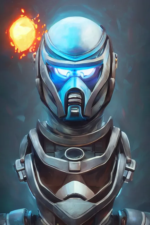 Image similar to epic mask helmet robot ninja portrait stylized as fornite style game design fanart by concept artist gervasio canda, behance hd by jesper ejsing, by rhads, makoto shinkai and lois van baarle, ilya kuvshinov, rossdraws global illumination radiating a glowing aura global illumination ray tracing hdr render in unreal engine 5