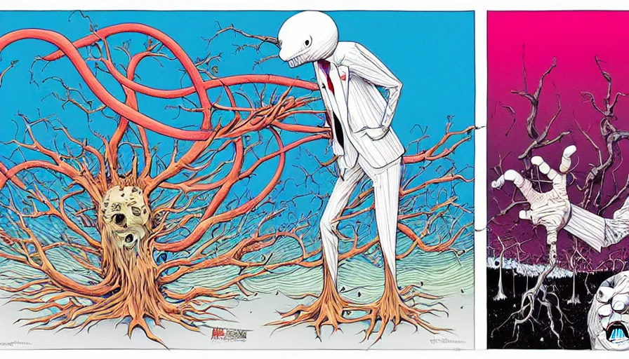 Image similar to the two complementary forces that make up all aspects and phenomena of life, by alex pardee