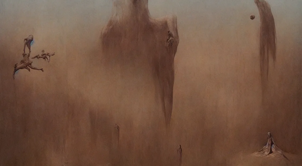 Image similar to art by zdzisław beksinski