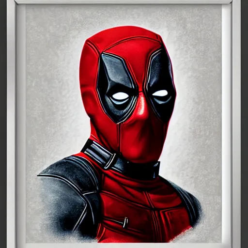 Prompt: deadpool, portrait, smooth, sharp focus, beautifully detailed, by vincent van gogh