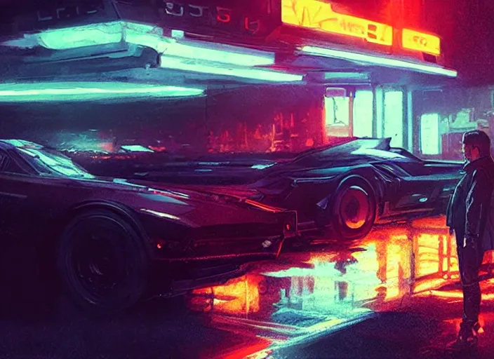 Prompt: a scene from blade runner 2 0 4 9, neon lights, highly detailed, perfect lighting, perfect composition, 4 k, artgerm, derek zabrocki, greg rutkowski