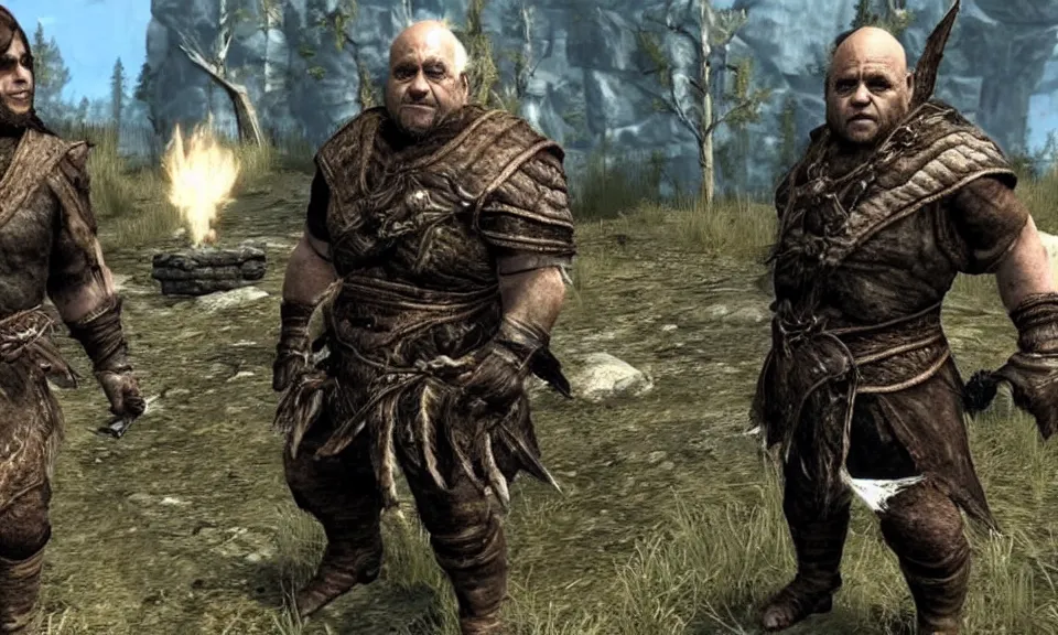 Image similar to Danny Devito in Skyrim