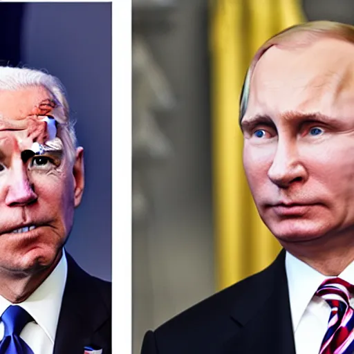 Prompt: portrait biden obama trump putin