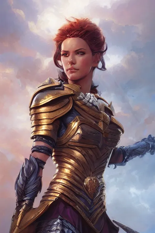 Image similar to amazon valkyrie athena, d & d, fantasy, portrait, highly detailed, headshot, digital painting, trending on artstation, concept art, sharp focus, illustration, art by artgerm and greg rutkowski and magali villeneuve