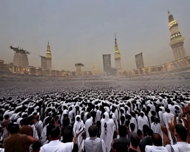 Image similar to alien invasion Kaaba