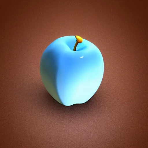 Prompt: An apple floats in water, 3d