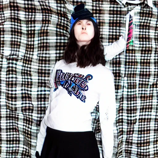Image similar to teenage punk rock photography plaid skirt band shirt