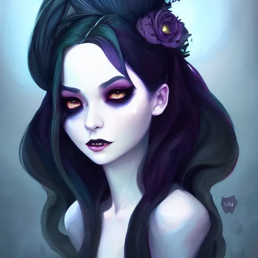 Prompt: a portrait of a beautiful goth, art by lois van baarle and loish and ross tran and rossdraws and sam yang and samdoesarts, digital art, highly detailed, intricate, sharp focus, Trending on Artstation HQ, deviantart, unreal engine 5, 4K UHD image