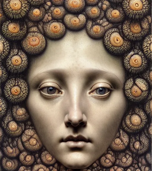 Image similar to detailed realistic beautiful poppy goddess face portrait by jean delville, gustave dore, iris van herpen and marco mazzoni, art forms of nature by ernst haeckel, art nouveau, symbolist, visionary, gothic, neo - gothic, pre - raphaelite, fractal lace, intricate alien botanicals, ai biodiversity, surreality, hyperdetailed ultrasharp octane render