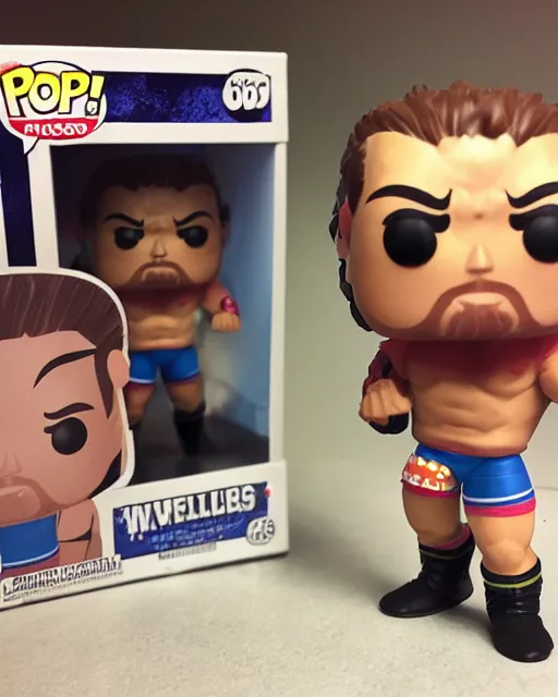 Image similar to Wrestler Funko Pop. Photographic, photography