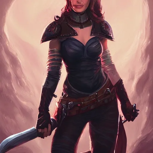 Prompt: a painting of Natalie Portman as a fantasy rpg rogue character by Ross Tran, digital art, highly detailed