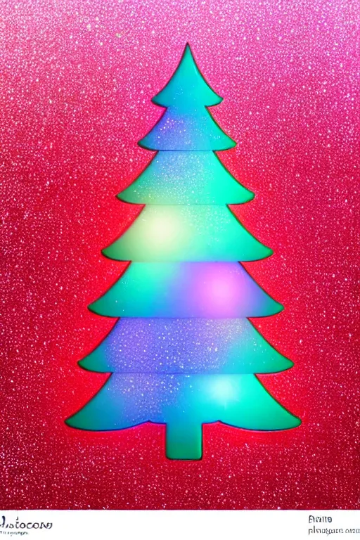 Image similar to flat illustration rainbowcore neo - scandi christmas tree with kitchen glitzy baubles, star, bird decorations, silver pink white red mood, highly detailed digital art masterpiece, smooth etienne sandorfi eric zener dramatic pearlescent soft teal light, ground angle hd 8 k, sharp focus