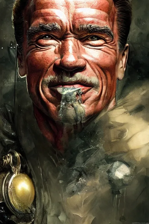 Prompt: arnold schwarzenegger, sorcerer, lord of the rings, tattoo, decorated ornaments by carl spitzweg, ismail inceoglu, vdragan bibin, hans thoma, greg rutkowski, alexandros pyromallis, perfect face, fine details, realistic shaded