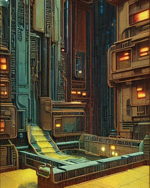 Image similar to cyberpunk mansion by ralph mcquarrie and frank lloyd frank lloyd and bruce pennington and ted nasmith