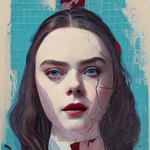 Image similar to elle fanning, lilly collins, scarlett johansson as a western outlaw picture by sachin tang, asymmetrical, dark vibes, realistic painting, organic painting, matte painting, geometric shapes, hard edges, graffiti, street art : 2 by sachin teng : 4