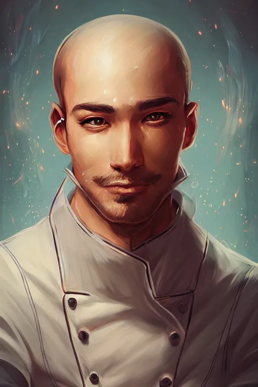 Image similar to a highly detailed portrait of a male french chef by ross tran rossdraws