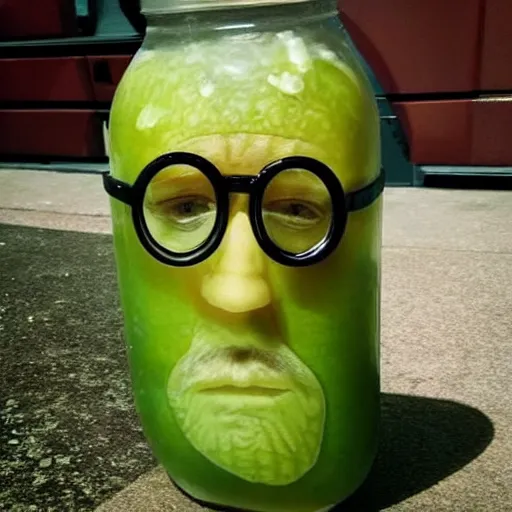 Prompt: HeisenRick turned himself into a pickle!