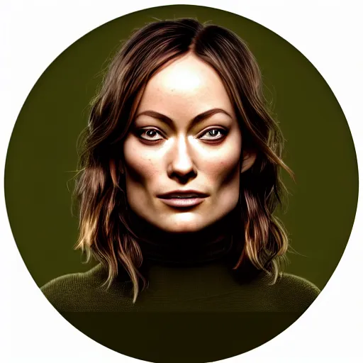 Image similar to olivia wilde's face on an olive : intricate, elegant, highly detailed, centered, artstation, smooth, sharp focus, octane render