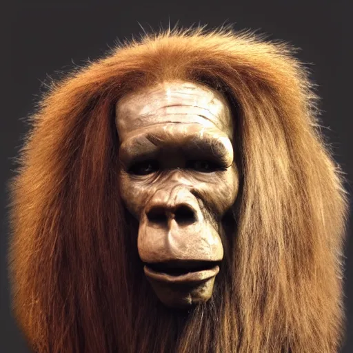 Prompt: Marjorie Taylor Green as a neanderthal