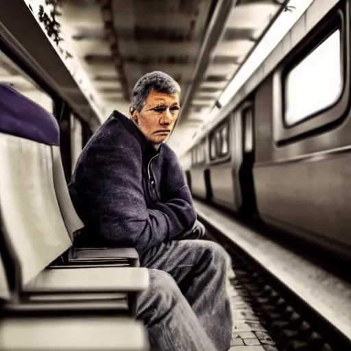 Prompt: an among us character sitting sitting in the train, cinematic, high definition