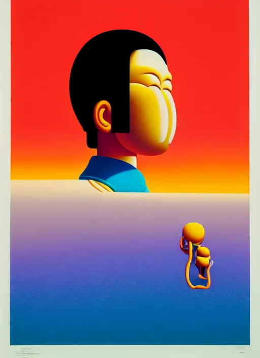 Prompt: confidence by shusei nagaoka, kaws, david rudnick, airbrush on canvas, pastell colours, cell shaded!!!, 8 k