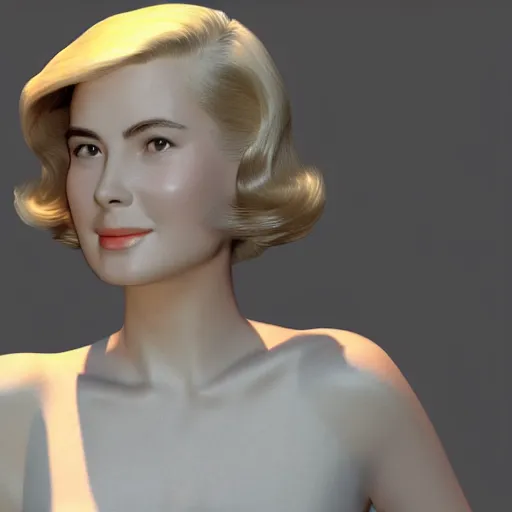 Image similar to 3 d render of grace kelly, full body photo