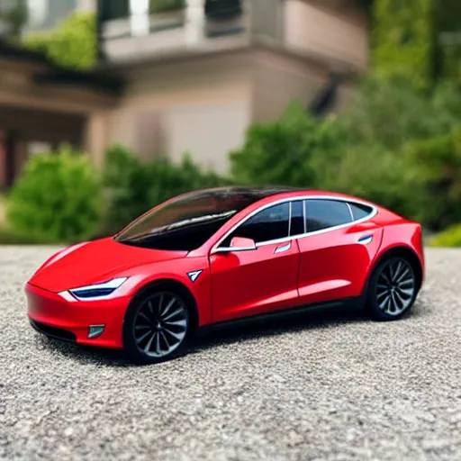 Prompt: The 2023 Tesla Matchbox car