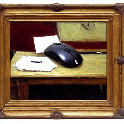 Image similar to a computer mouse on a desk, stanhope forbes, landscape painting, impressionist