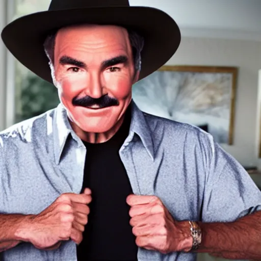 Prompt: Norm McDonald as Burt Reynolds