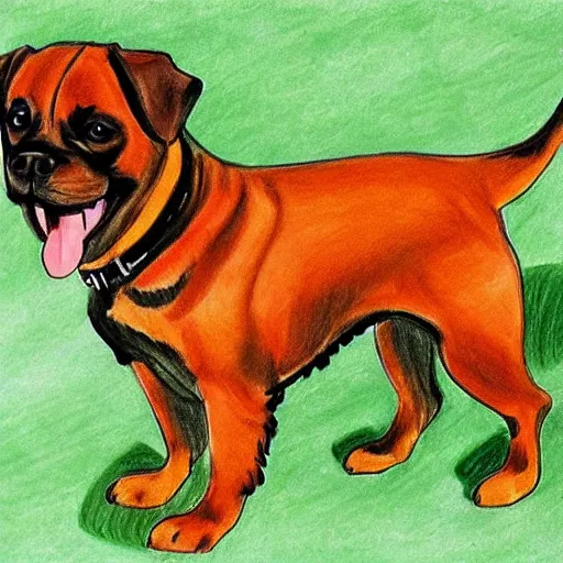 Image similar to rottweiler as a child's drawing