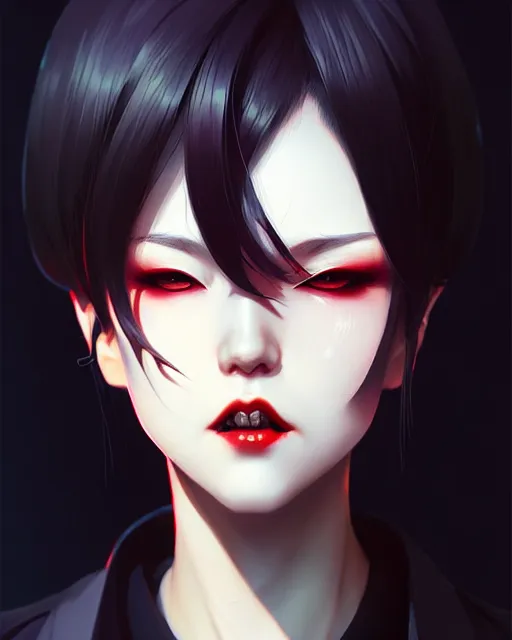 sharp hq rendering, vampire, asian character portrait, | Stable ...