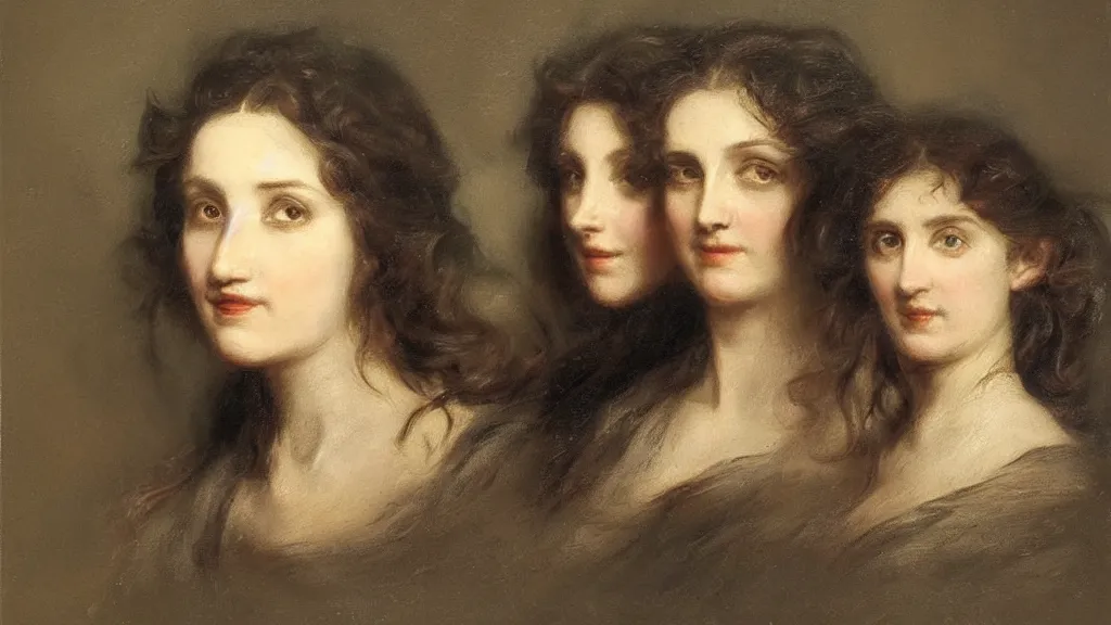 Image similar to three portraits by christian rex van minnen chiaroscuro