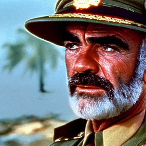 Image similar to sean connery in the bridge on the river kwai, 8 k detail