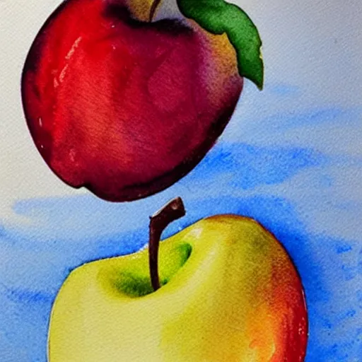 Image similar to apple by ivo jordanov, # artoftheday # watercolours # watercolor _ art