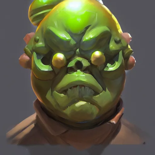 Image similar to greg manchess portrait painting of armored slimer as overwatch character, medium shot, asymmetrical, profile picture, organic painting, sunny day, matte painting, bold shapes, hard edges, street art, trending on artstation, by huang guangjian and gil elvgren and sachin teng