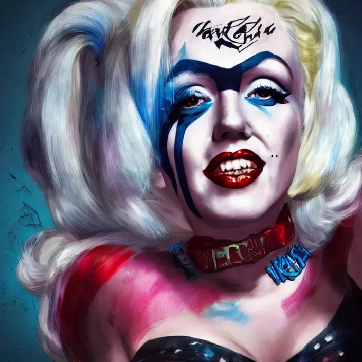 Donna Harley Quinn Pinup realistica iper dettagliata · Creative