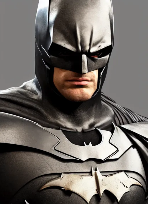 Image similar to hyper realistic batman in a obsidian metal armor, futuristic design, designed by makoto kobayashi and luca zampriolo, portrait, cyberpunk style, wood and gold details, intricate, extremely detailed, ornate, deep of field, hard surface, exoskeleton, substance designer metal unreal engine. amazing likeness. very detailed.