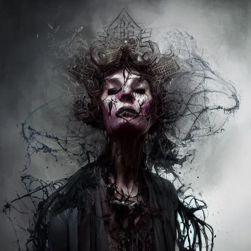 Image similar to dark cloaked eldritch necromancer, by brooke shaden and alberto seveso and eve ventrue and john salminen and tim okamura, trending on artstation hq, deviantart, pinterest, 4 k uhd image