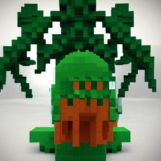 Image similar to Cthulhu voxel art