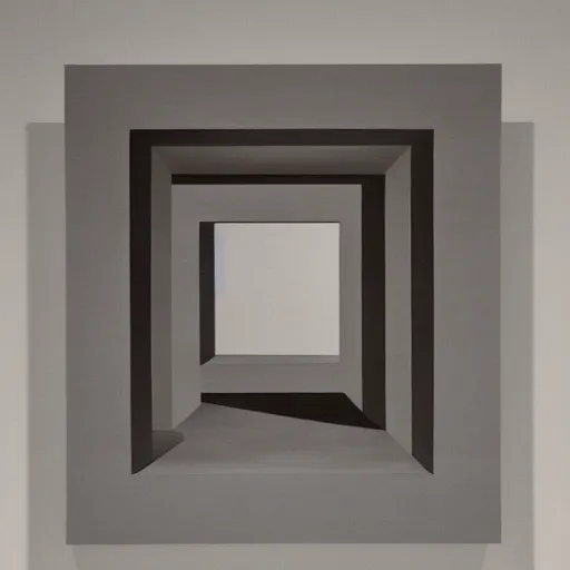 Prompt: a painting by tadao ando of an abstract complex sculpture by the caretaker