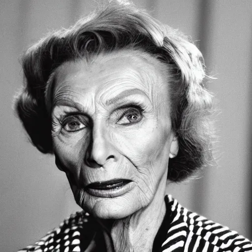 Image similar to bauhaus constrictive detailed portrait of cloris leachman at elderly age of 1 0 5