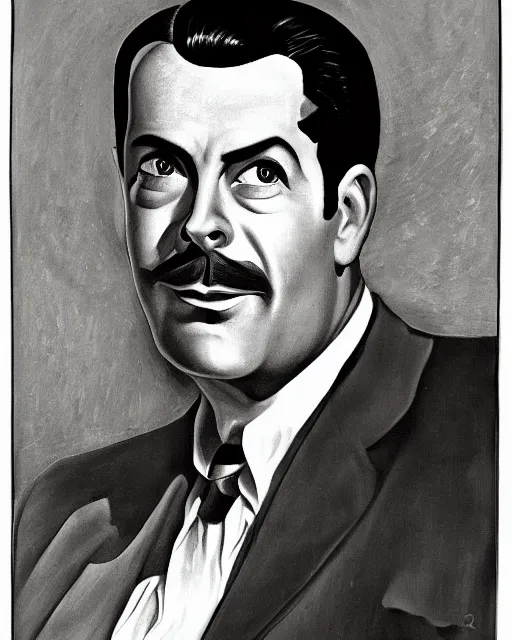 Image similar to a portrait of a subgenius by george hurrel