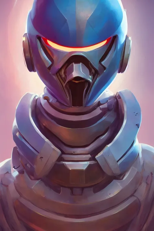 Image similar to epic mask helmet robot ninja portrait stylized as fornite style game design fanart by concept artist gervasio canda, behance hd by jesper ejsing, by rhads, makoto shinkai and lois van baarle, ilya kuvshinov, rossdraws global illumination radiating a glowing aura global illumination ray tracing hdr render in unreal engine 5